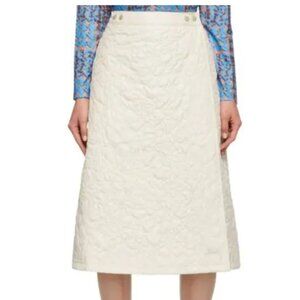 stÜssy  off-white quilted ritters skirt NWT